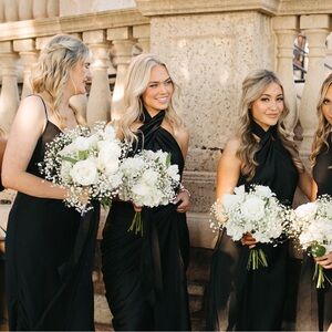 Show me your mumu black jasmine halter maxi dress size S small.